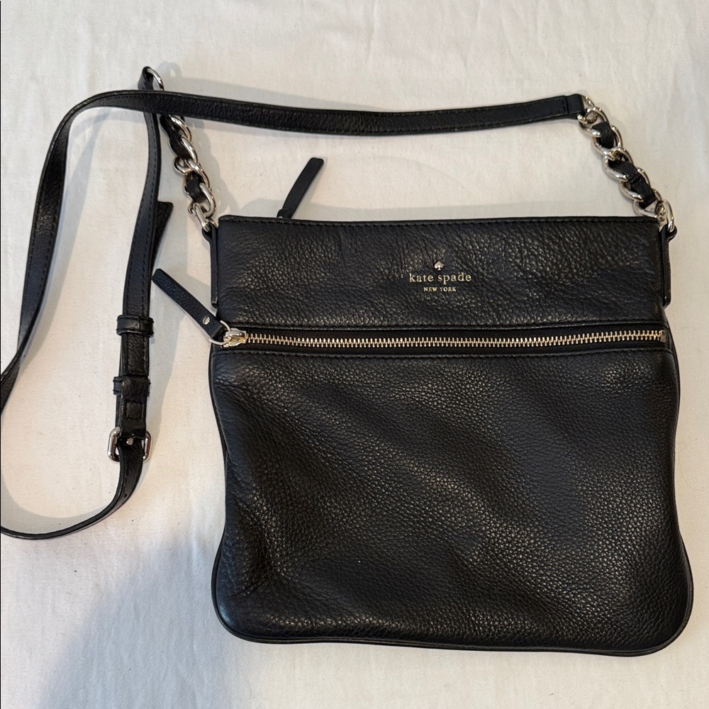 Kate Spade Black Pebbled Leather Crossbody Bag